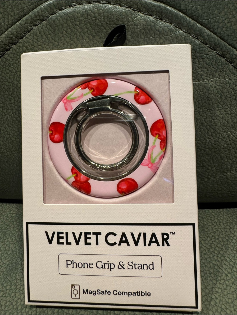 NWT🔥Velvet Caviar Phone Grip and Stand! Pink w/cherries